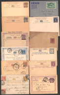 Postal Stationery C1885-1935 Group Incl. Scarcer QV Items Such As 2½c Opts (3, All Different), UPU 3c On 2c Opt, Ligne N - Other & Unclassified