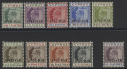 1902-04 CCA Set Optd SPECIMEN, Fine M, SG.50s/59s. (10) Cat. £450 - Other & Unclassified