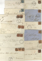 Postal History Range Of Covers In A Ring Binder From 1855 2sk On Outer Wrapper (2), 4sk Covers Bearing Singles (7), Pair - Otros & Sin Clasificación