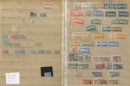 QV-QEII Small M & U Accumulation On Stock Leaves Incl. 1882-83 ½d Bisect, Red Surcharge M & U - Faded, 1886 ½d & 1d (3), - Sonstige & Ohne Zuordnung