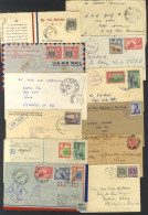 OFFICIAL MAIL/N.Z FORCES FIJI/WWII/FIRST FLIGHTS 1906-94 Range Of Envelopes/postcards With Fine Marks Incl. 9th Nov 1941 - Sonstige & Ohne Zuordnung