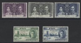 1937 Coronation & 1936 Victory Sets Perf SPECIMEN, M, SG.245s/8s, 268s/9s. Cat. £230 - Autres & Non Classés