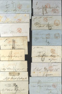 1820-44 Correspondence New York To Cognac, France At Various Rates & Marks Incl. Two Line COLONIES/PAR LE HAVRE (3), Box - Other & Unclassified