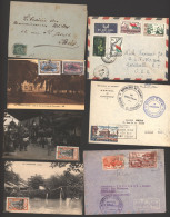 1900-later Group Of Covers & Franked Postcards, Nice Items From French India, Madagascar, Reunion, Mauretania, Congo & I - Otros & Sin Clasificación