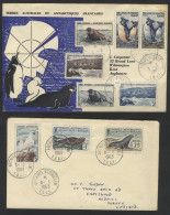 FRENCH ANTARCTIC TERRITORIES 1960 Illustrated Cover Terre Adelie To UK With Fine Stamp Frankings, SG.4/5, 8/10 & 12 (cov - Sonstige & Ohne Zuordnung