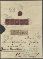 FRENCH LEVANT (POSTMARKS) - Scarcer Cancellations 1904-05 VATHY/SAMOS Dotted C.d.s The Latter In Blue On PPC Of Island.  - Other & Unclassified