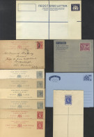 1880-1950 (circa) Postal Stationery Range Of 10 Unused Items And Single QV 1d Postcard Used To Belgium, Bears 'PAID/LIVE - Autres & Non Classés