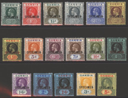 1912-22 MCCA Set Optd SPECIMEN, Small Part O.g (all Except 5s Have Part Paper Adherence, 5d Has Pulled Corner Perf), SG. - Sonstige & Ohne Zuordnung