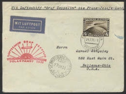 1931 Polar Flight 4r On 27/7/31 Polar Flight Zeppelin Cover, With Flight Cachet And ‘Arctique’ Transit Strike, Also ‘Fir - Sonstige & Ohne Zuordnung