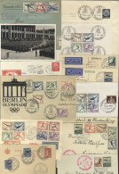 1936 Olympics Postal History Accumulation Incl. Illustrated Telegram Bearing Set Of Eight Inside, Each Tied Olymialager  - Other & Unclassified