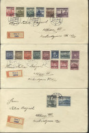 BOHEMIA & MORAVIA 1939 (Sept-Oct) Reg Covers (3) From Brno To Vienna With 5h To 10k Ovptd Set, SG.1-19, All Tied Brno C. - Other & Unclassified