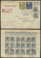 ALLIED ZONE 1948 Reg Cover Local Rothenbach, Franked 1m & 5m + Pair 5pen, Reverse Bears 15pen Block Of 18, SG.932, 946 & - Other & Unclassified