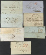 PRE-PAID, PRE-STAMP PACKET LETTERS Attractive 1840-46 Study Of Pre-paid Covers (6 - Varied Rates) To Cadiz With Mainly V - Sonstige & Ohne Zuordnung