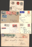 1905-53 Reg Covers Incl. 1905 To Germany, Franked KEVII 1d, 2d & 1s, 1917 To Rome, Franked ½d Strip Of Four + 2½d, 1937  - Autres & Non Classés