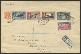 1938 (March 16th) Reg Cover To Manchester, Franked 6d, 1s, 2s, 5s, 10s & £1 Vals Issued On The 16th (Perf 14), Tied Oval - Altri & Non Classificati
