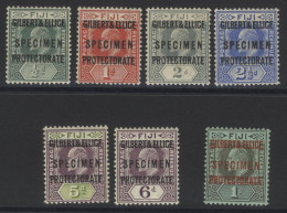 1911 Overprinted Fiji Issue, Optd SPECIMEN, Fine M, SG.1s/7s. (7) Cat. £300 - Altri & Non Classificati