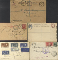 1902 KEVII 1d Registered Envelope Size G, Optd SPECIMEN, 1906 KEVII 1d Stationery Card, Used ABOKOBI To Switzerland, 190 - Sonstige & Ohne Zuordnung
