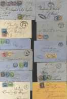 1862-79 Selection Of Covers All Franked With Large Hermes Heads Used As Postage Dues With Various Values Incl. Three Col - Sonstige & Ohne Zuordnung