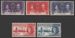 1937 Coronation & 1946 Victory Sets, Perf SPECIMEN, M, SG.149s/151s, 164s/5s. (5) Cat. £200 - Other & Unclassified