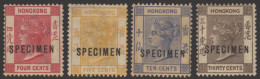 1900-01 CCA 4c, 5c, 10c & 30c (four From A Set Of Six) Optd SPECIMEN, Toned O.g, SG.57s/9s + 61s. (4) Cat. £400 - Sonstige & Ohne Zuordnung