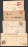 1872-74 Internal EL's With 2k Yellow Or Orange & 5k Rose (litho) Or Red Orange Shades. (4) - Sonstige & Ohne Zuordnung