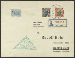 1931 (June) Graf Zeppelin Icelandic Flight, Reg Cover To Germany Bearing Zeppelin Airs 30a & 2kr, SG.179 & 181 (Stamps C - Autres & Non Classés