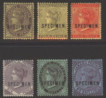 1905-11 Queen Victoria Set Optd SPECIMEN, M (hinge Remnants), Fresh Set, SG.47s, 49s/50s, 52s, 54s & 56s. (6) Cat. £325 - Sonstige & Ohne Zuordnung