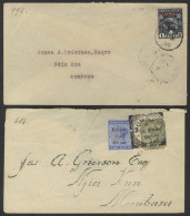 BRITISH EAST AFRICA 1896 (Dec) Philatelic Covers (2) Sent Within Mombassa (Jas Grierson) Bearing Opt On India 2a & 4a Ad - Sonstige & Ohne Zuordnung