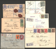 Small Group Of Covers/cards Incl. 1904 Reg Envelope Ex Kisumu To Leith Then Redirected To Blackpool Bearing KEVII 1r Gre - Other & Unclassified