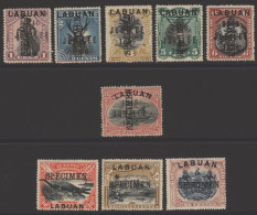 1886 Jubilee Of Cession Of Labuan Set Optd SPECIMEN, M (mount Remnants), SG.83s/6s, 1897-98 Pictorial Set Of Three Optd  - Sonstige & Ohne Zuordnung