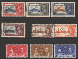 1935 Jubilee Set, 1937 Coronation Set & 1946 Victory Set, All Perf SPECIMEN, M (Jubilees Toned Gum). Cat. £360. (9) - Other & Unclassified