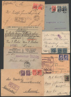 C1850-1939 Selection Of Covers/cards (15), A Few Registered, Various Frankings & Most To Overseas Destinations, Cancels  - Altri & Non Classificati