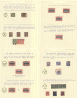 C1894-1910 Group Of 23 Items Written Up On Leaves With Cancellation Interest Incl. Port Sandwich, Interisland Stamps, Us - Sonstige & Ohne Zuordnung