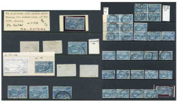 1898 London Print 2½d Vals Used With WAKATIPU With Block Of Six (3 AU 00), Block Of Four, Pair, And A Number Of Singles, - Other & Unclassified