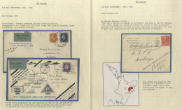 FIRST FLIGHT & COMMEMORATIVE FLIGHT COVER COLLECTION 1931 Airmails Carried On Interesting Flights, Written Up On Leaves  - Autres & Non Classés