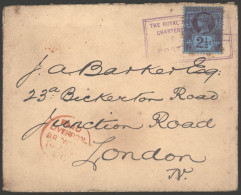 1896 Cover To London, Franked 2½d Jubilee, Tied Boxed 'Niger Company/P.O/AKASSA' Violet Cancel, Obverse Bears Liverpool  - Other & Unclassified