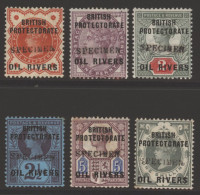 OIL RIVERS 1892-94 Victoria Set Optd SPECIMEN, M (2½d & 5d - Tones, Gum Crease), Fresh Appearance, SG.1s/6s. (6) Cat. £4 - Other & Unclassified