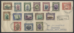 1945 Envelope Reg 'SANDAKAN' Franked With The 1945 'BMA' Opt Set Of 15 Vals, All Tied 'Sandakan' C.d.s's, SG.320/34. - Autres & Non Classés