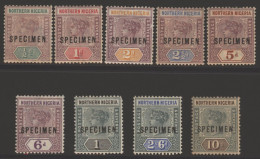 1900 CCA Set Optd SPECIMEN, O.g (some Toning , 1s - Short Corner Perf), SG.1s/9s. (9) Cat. £225 - Other & Unclassified