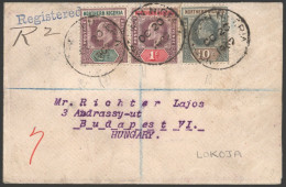 1902 Reg Cover To Budapest, Franked KEVII ½d, 1d & 10s (SG.10, 17, 18), Each Tied Northern Nigeria C.d.s. For Oct.20.190 - Other & Unclassified