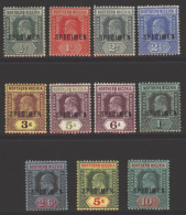 1910-11 MCCA Set Optd SPECIMEN, Fine M, SG.28s/39s. (9) Cat. £350 - Other & Unclassified