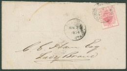 1874 (May) Envelope (with Letter) From Bloemfontein To Ladybrand, Bearing 6d, Tied By C.d.s. And Showing Arrival D/stamp - Autres & Non Classés