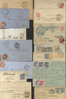 C1870's-1910's Covers & Cards (29) Incl. A Good Variety Of Frankings & Cancellations; Also Postal Stationery With Emphas - Autres & Non Classés