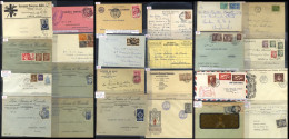 1930's-50's Mainly Commercial Covers, Mostly To Foreign Destinations With A Range Of Frankings & Cancellations. Interest - Other & Unclassified