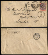 1898 (Aug) Taxed Mail Envelope To London Bearing 1896-97 Large Arms 6d, Tied By Poor 'BULAWAYO/RHODESIA' With Another Sm - Altri & Non Classificati