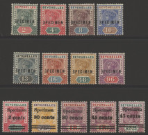 1890 CCA Set Optd SPECIMEN, Part Or Large Part O.g, Odd Gum Crease, SG.51s/8s, 1902 Surcharge Set Of Five Optd SPECIMEN, - Other & Unclassified