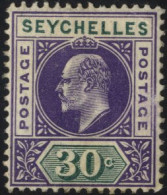 1903 CCA 30c Violet & Dull Green Showing The 'dented Frame' Variety, Fine M (trace Of Tiny Corner Crease At Top Right),  - Otros & Sin Clasificación