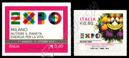 Italia / Italy 2012-2015: 2 Val. Expo 2015 Milano / Expo 2015 In Milan, 2 Stamps ** - 2015 – Mailand (Italien)