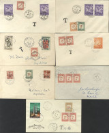 Small Range Of Covers With Postage Due Markings/adhesives Incl. 1951 Cover To Mahe With 2c Postage Due Strip Of Three, 1 - Autres & Non Classés