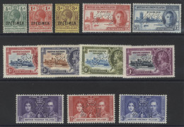 1913 POSTAGE/REVENUE MCCA ½d, 1d & 3d (3 From Set Of 4) Optd SPECIMEN, Fine M, SG.18s/20s, 1935 Jubilee Set Perf SPECIME - Other & Unclassified